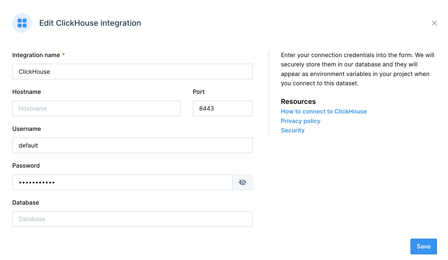 ClickHouse details dialog - Zoomed