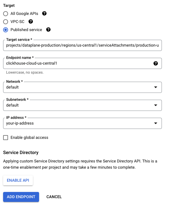 Enable Global Access for Private Service Connect - Zoomed